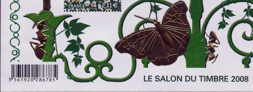 Francia 2008 Salon du Timbre. Detalle 2 hormigas