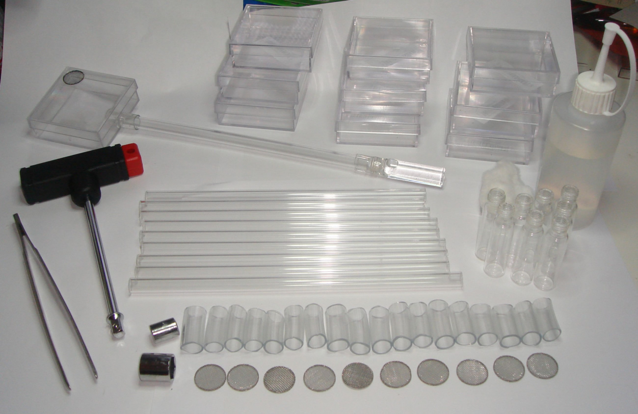 Material necesario para fabricar en serie 10 nidos de tamao pequeo del Tipo Tubo de ensayo ampliado o de Laboratorio