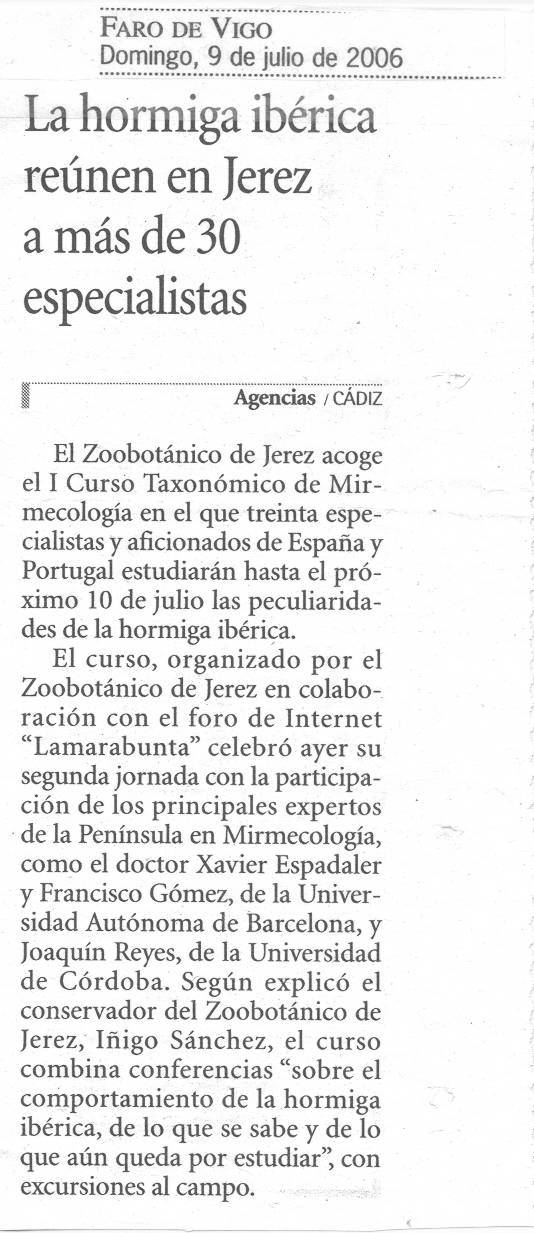 Taxomara 2006 en el Faro de Vigo