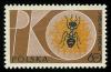 Sello de hormiga esquematizada de una serie de 5 valores dedicados al ahorro. Polonia, 1961