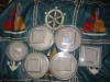 botes con capa de yeso